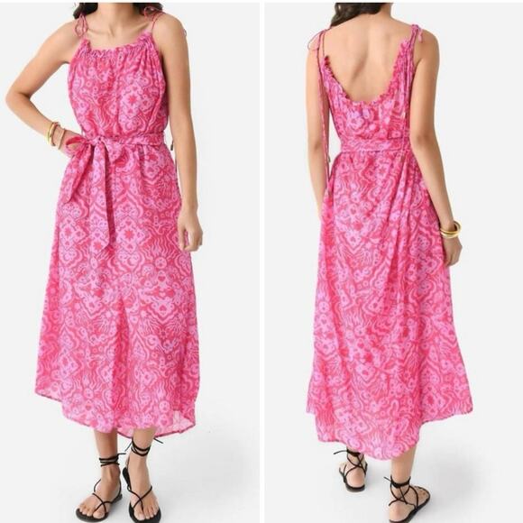 NWT CHUFY Rain Maxi Dress In Stencil Fuchsia - Picture 1 of 10